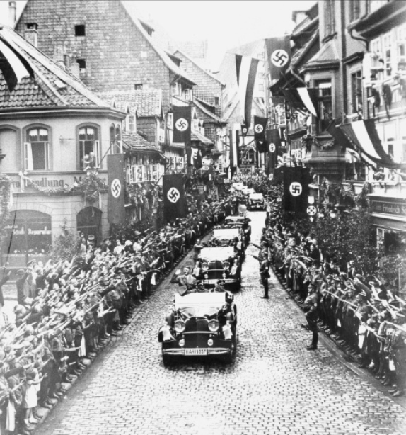 Adolf Hitler crosses Hildesheim for his first official visit to the city